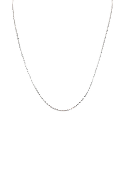 925 sterling silver chain. plain. 17in. 1mm