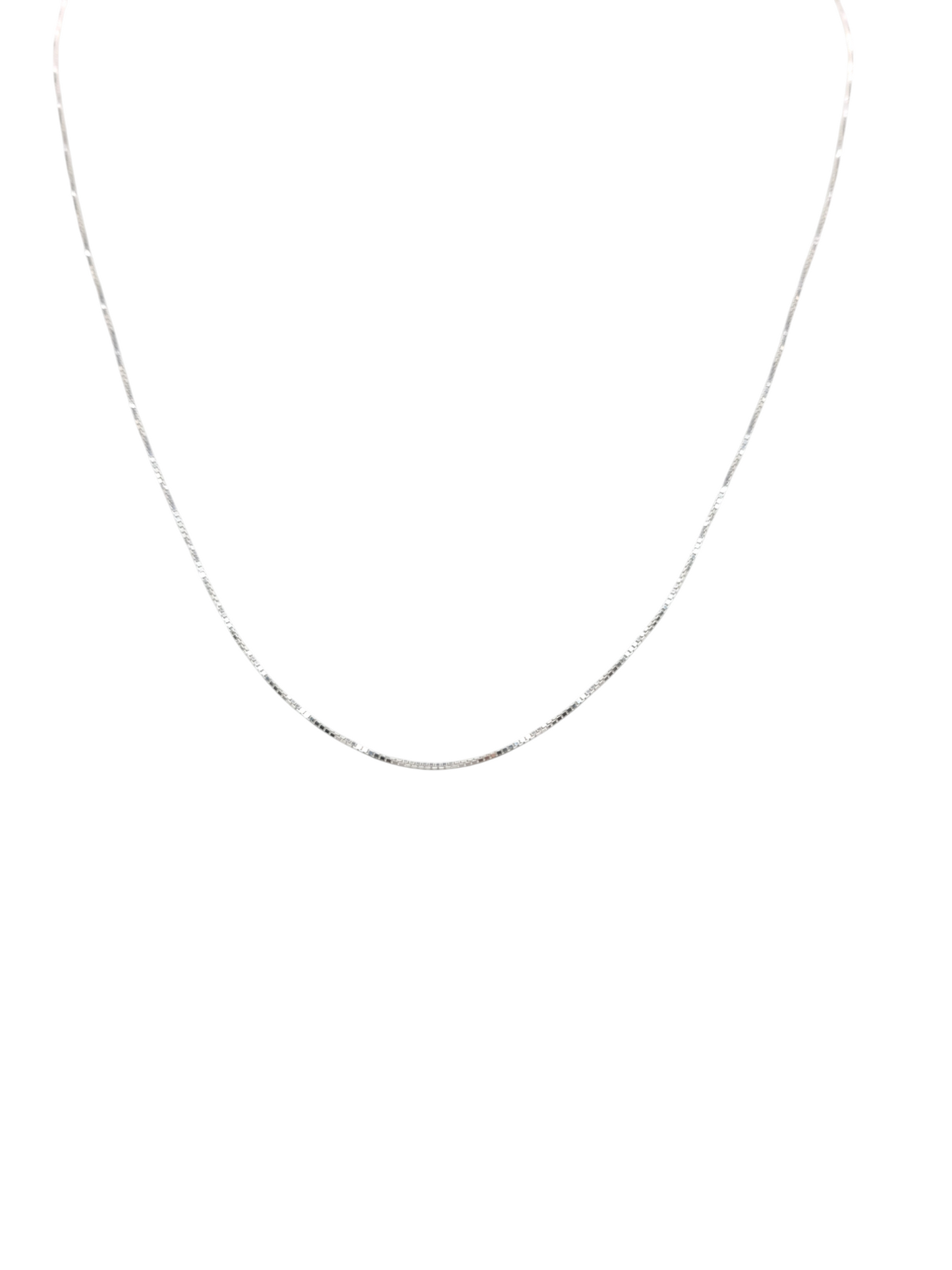 925 sterling silver chain. plain . 18in . 1mm