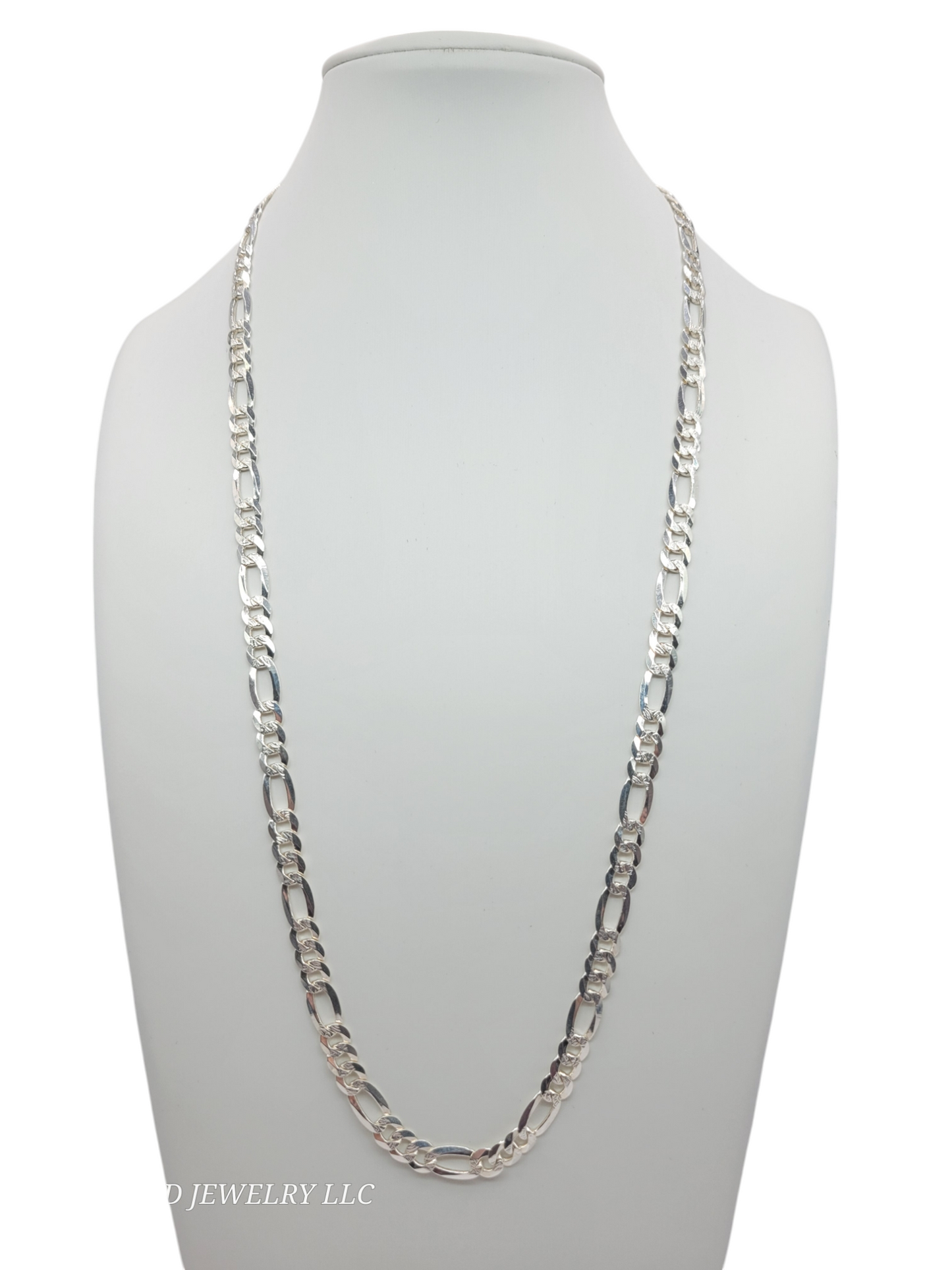 925 silver chain. plain . 23in. 8mm