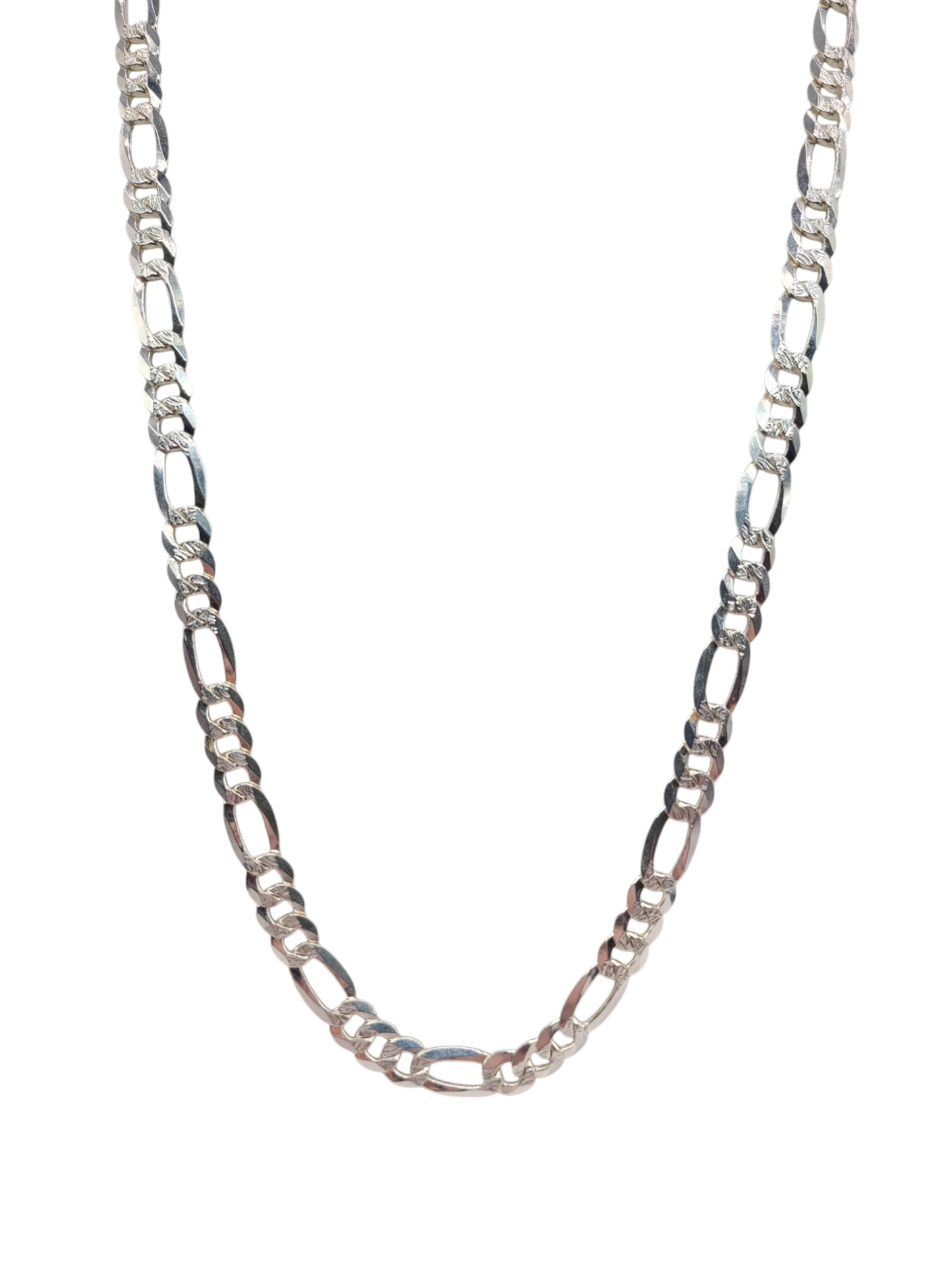 925 silver chain. plain . 23in. 8mm