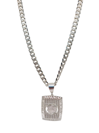 925 sterling silver chain. Eagle pendant. 24in. 8mm