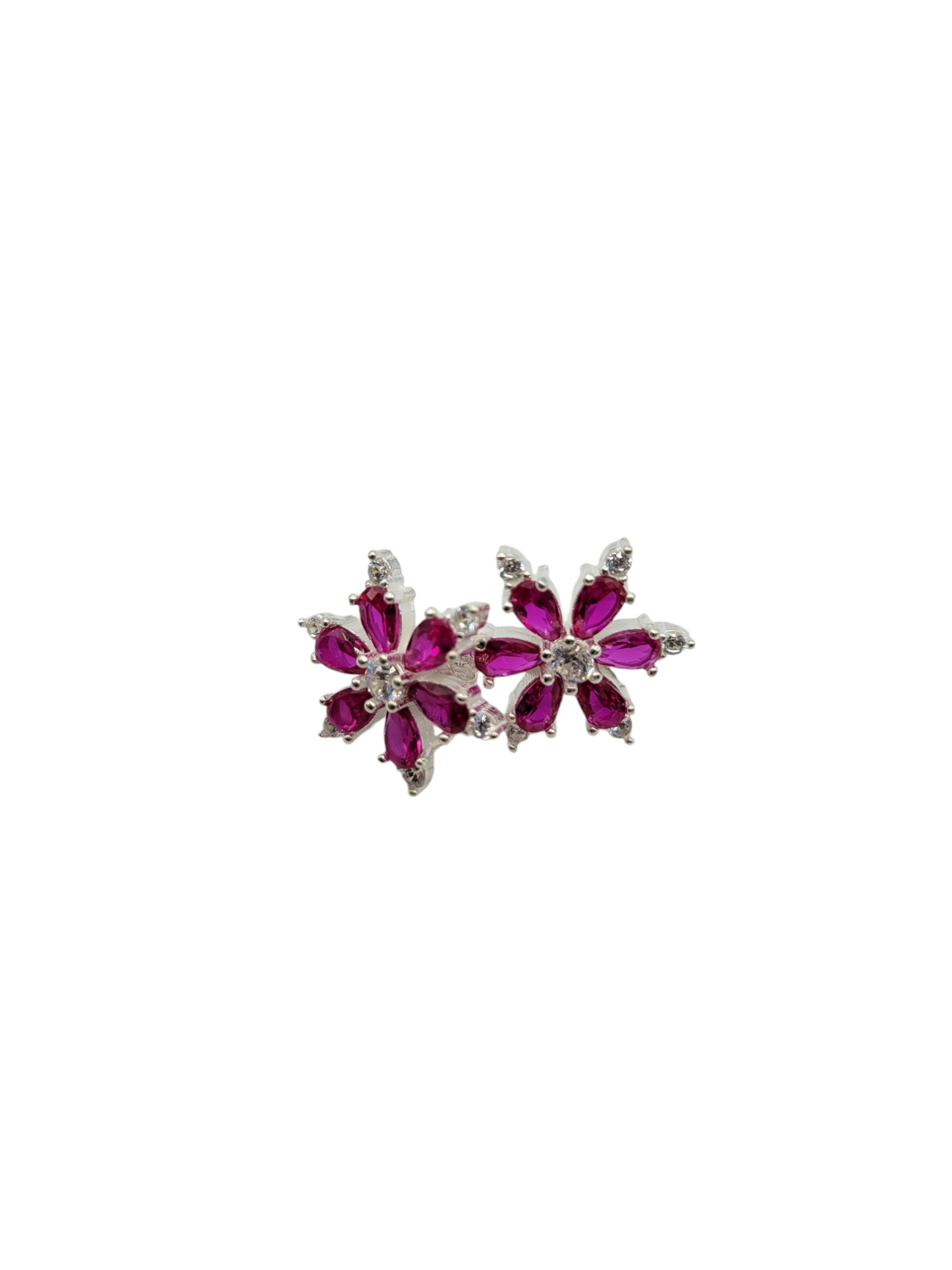 Areges 925 silver earrings. pink flower
