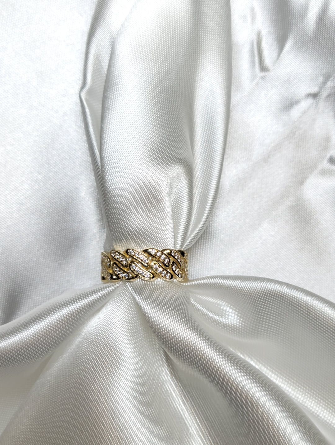 real 10k gold ring with white stones