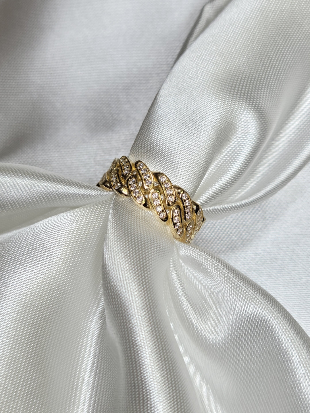 real 10k gold ring with white stones