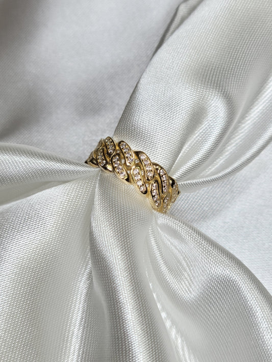 real 10k gold ring with white stones