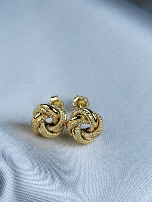 10k Real Gold Knotted Earrings