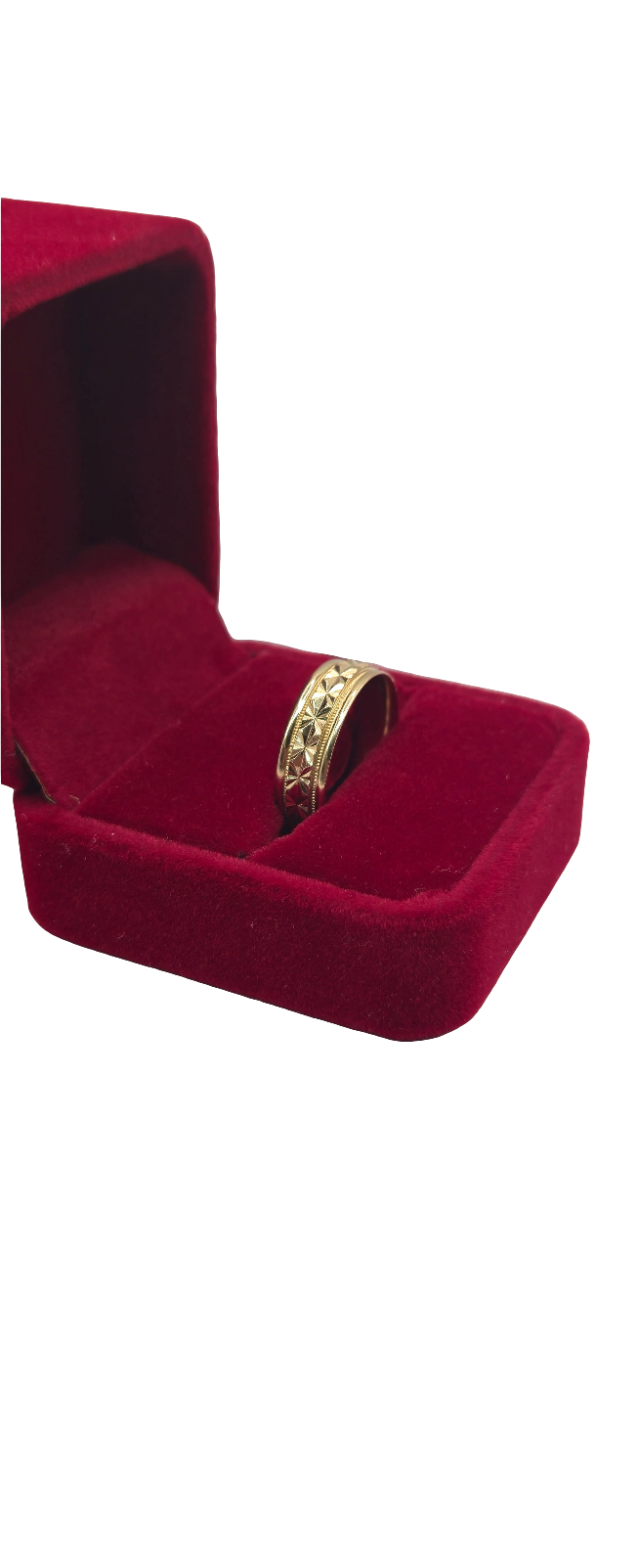 gold band ring 10k style of trebol size 10