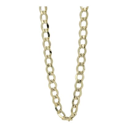 10K gold Cuban chain. Double edge. Plain. 22in . 4mm