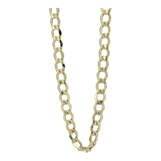 10K gold Cuban chain. Double edge. Plain. 22in . 4mm