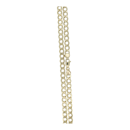 10K gold Cuban chain. Double edge. Plain. 22in . 4mm