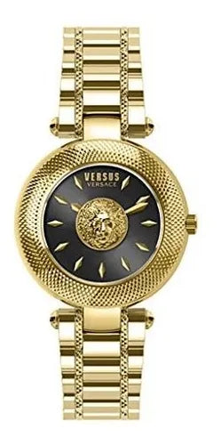 40MM IP Yellow Goldtone Stainless Steel Bracelet Analog Watch
