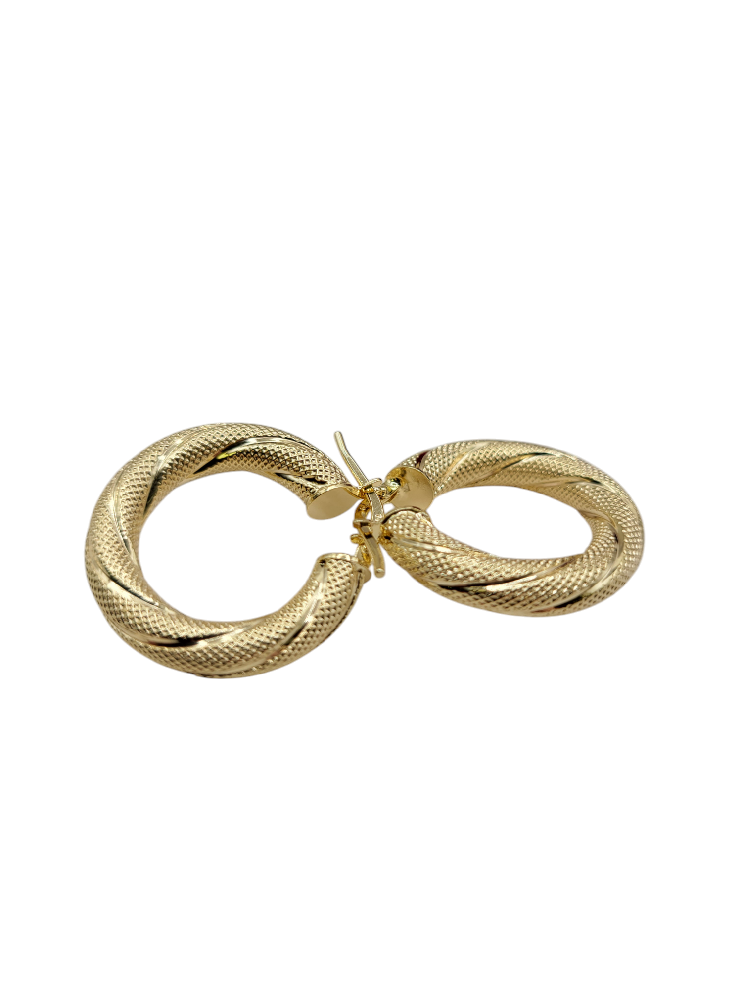 10K gold earrings. Thick snowfall. Size 2