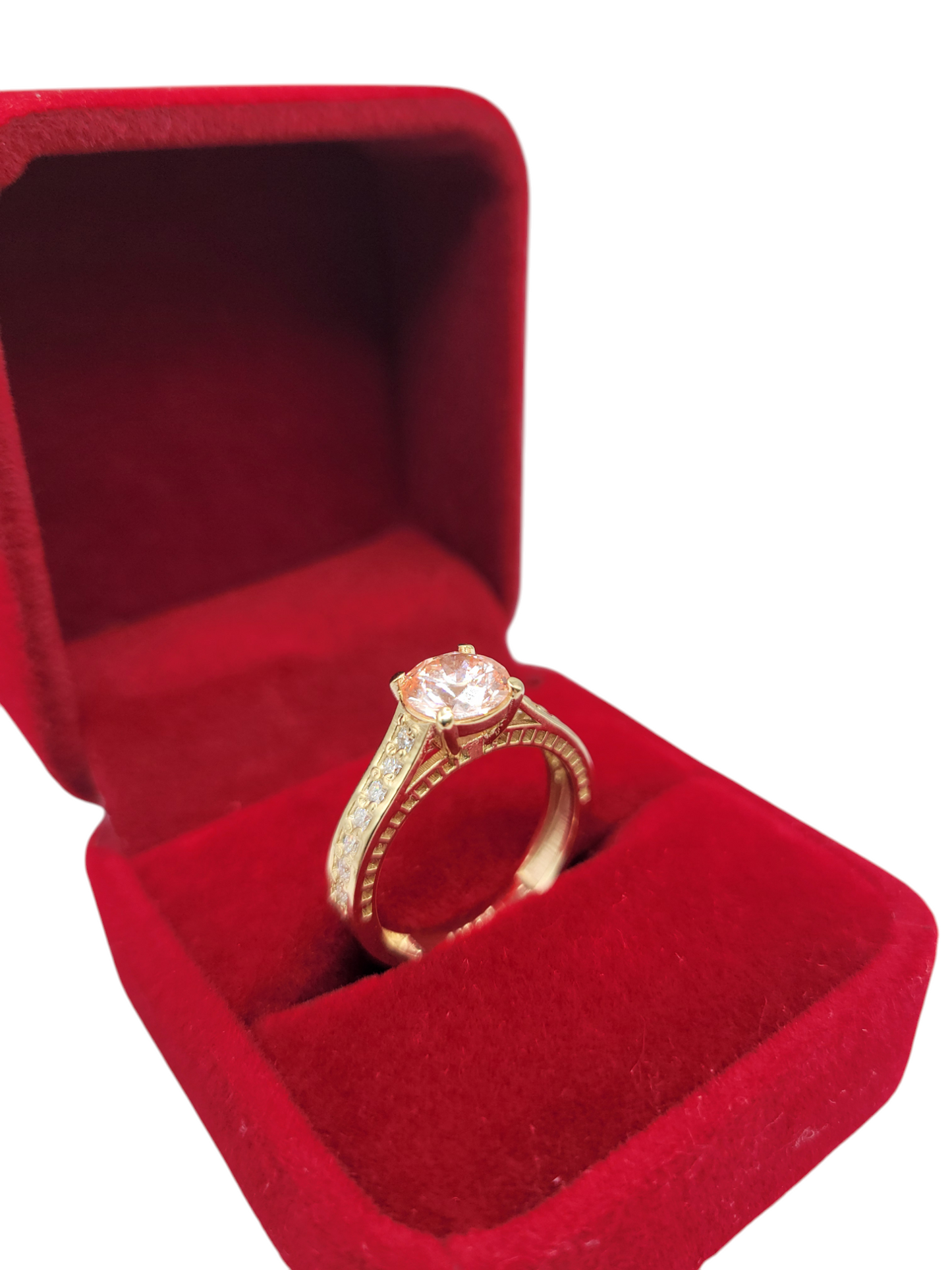 14K gold wedding ring. 1.51ctw Real diamonds. Size 7