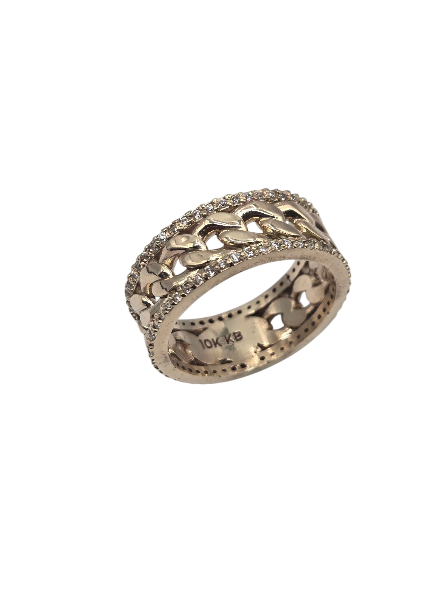 Gold ring 10k, size 13k, stones CZ
