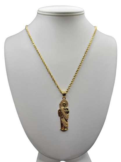 14K Gold Plain Rope Chain .24in .2.5mm