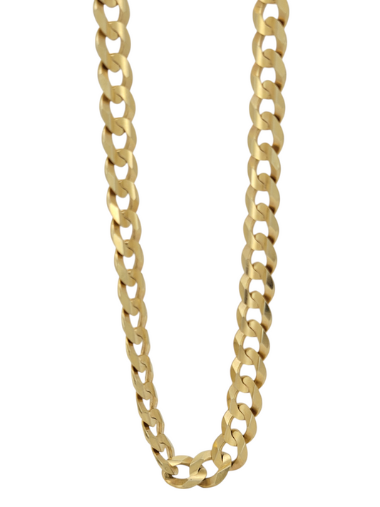 14K gold chain. Solid. Brilliant cut style. 22in .5.5mm