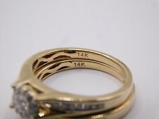 14K gold ladies' engagement ring. 0.25CTW real diamonds.Size 5.5