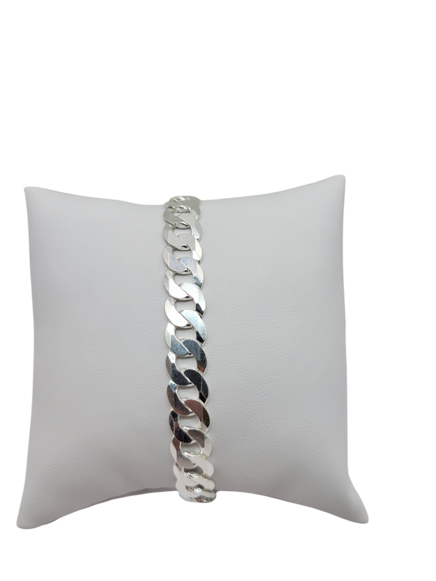 925 silver bracelet. Cuban style. 8in. 9mm