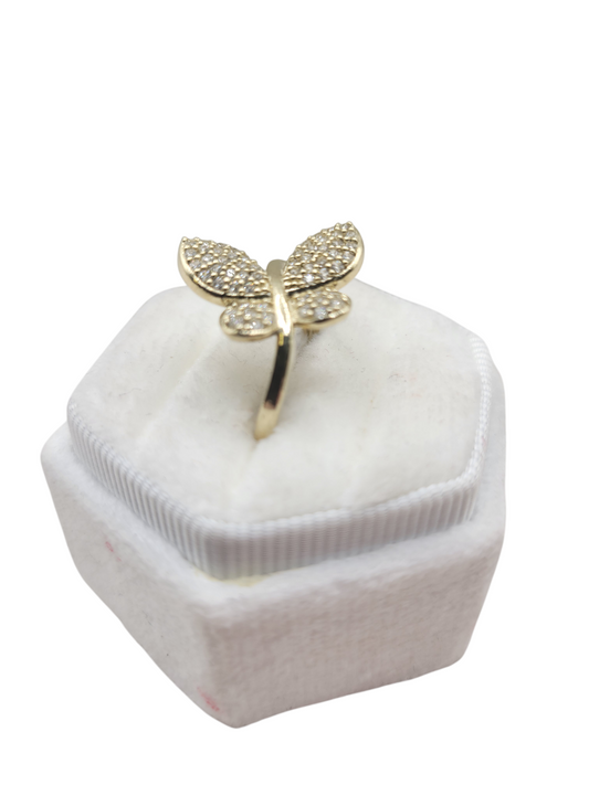 10K Gold Ring. Flower. Size 7.5