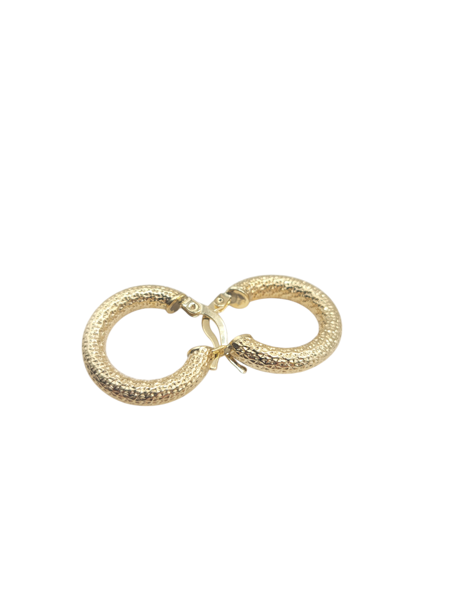 10K Gold Earrings. Thick Diamonds. Size 1