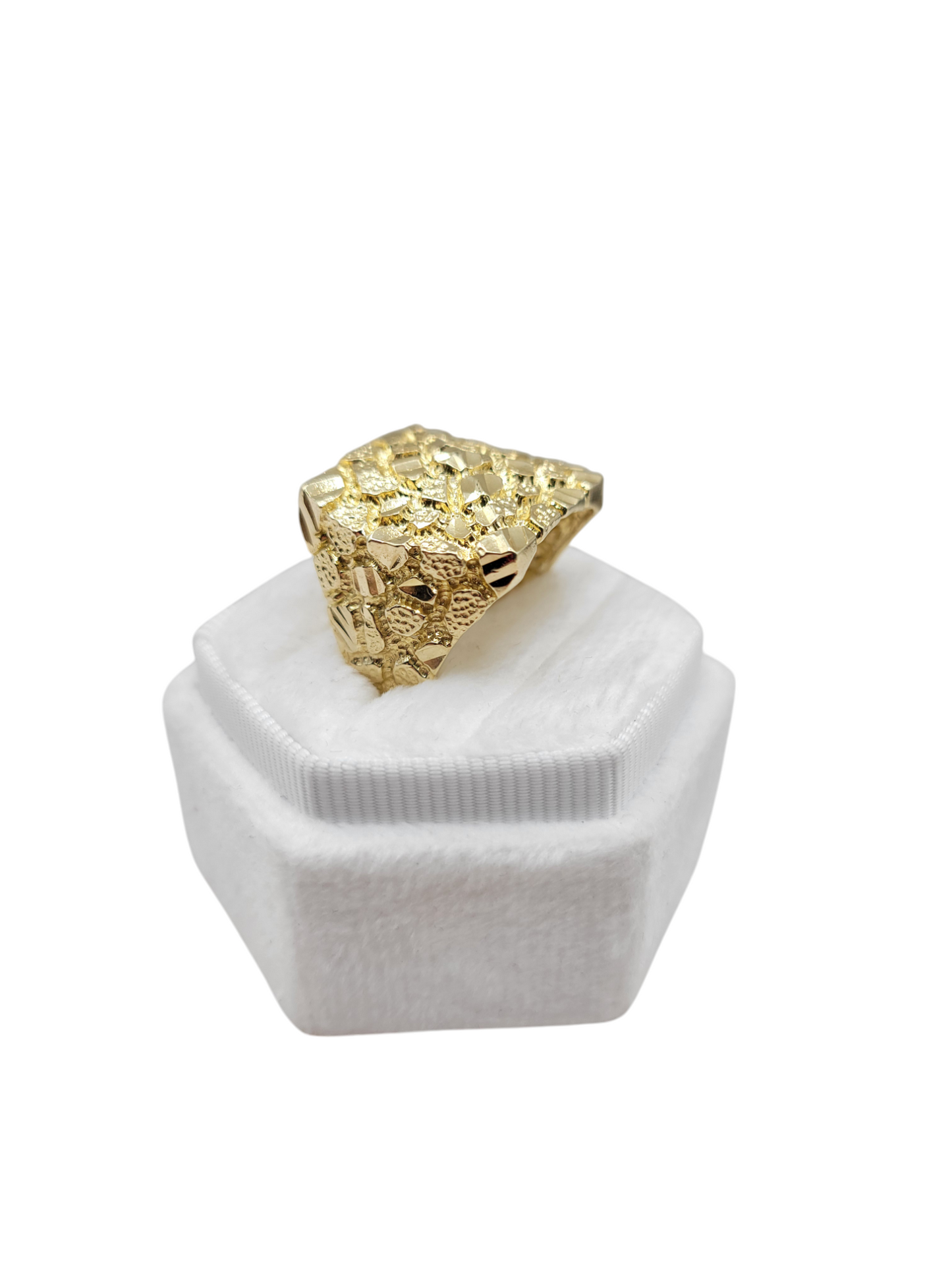 10K gold ring. Square nuget style. Size 11