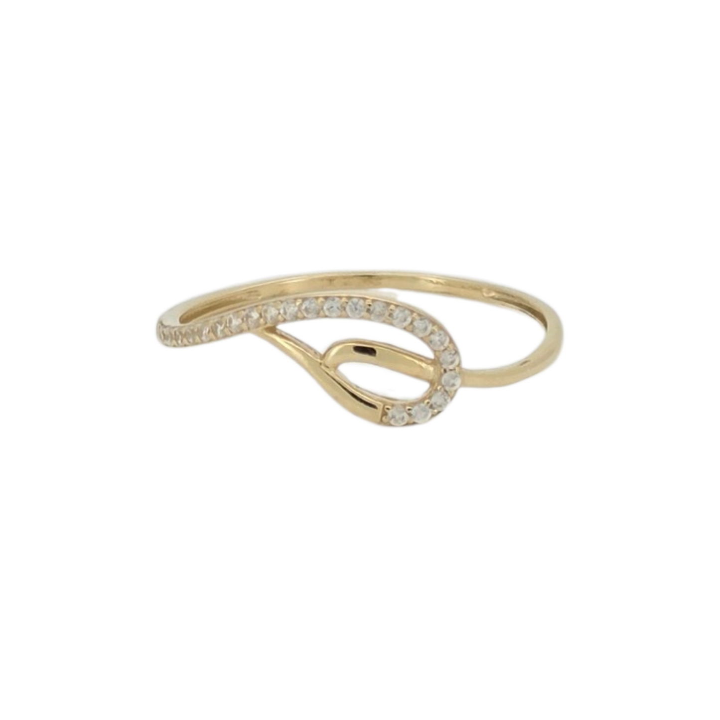 10k Gold Fancy Ring. CZ Stones. Size 9