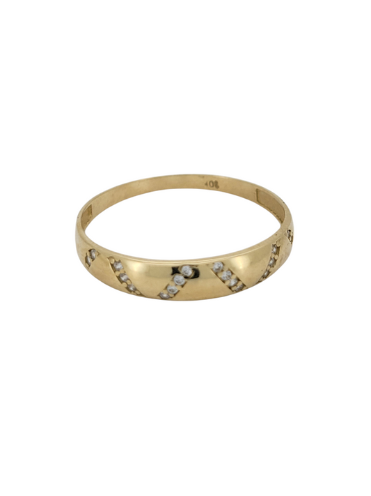 10K gold band ring. Size 12.