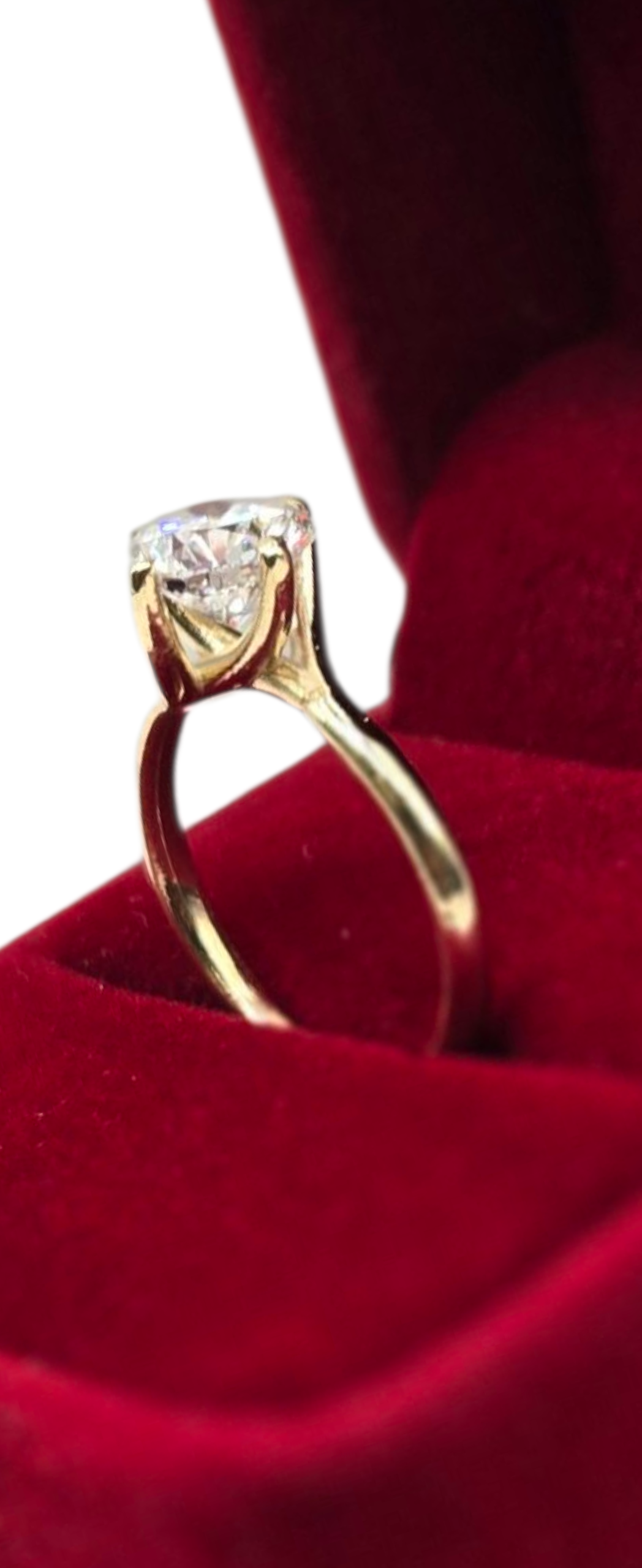 14K Gold Wedding Ring. 1.88 Carat Real Diamond and 8-8.03 X 4.79mm. Size 6.5