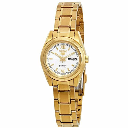 Seiko 5 Women's Automatic Gold-Tone Stainless Steel Band Watch SYMK30K1.  1 year free insurance