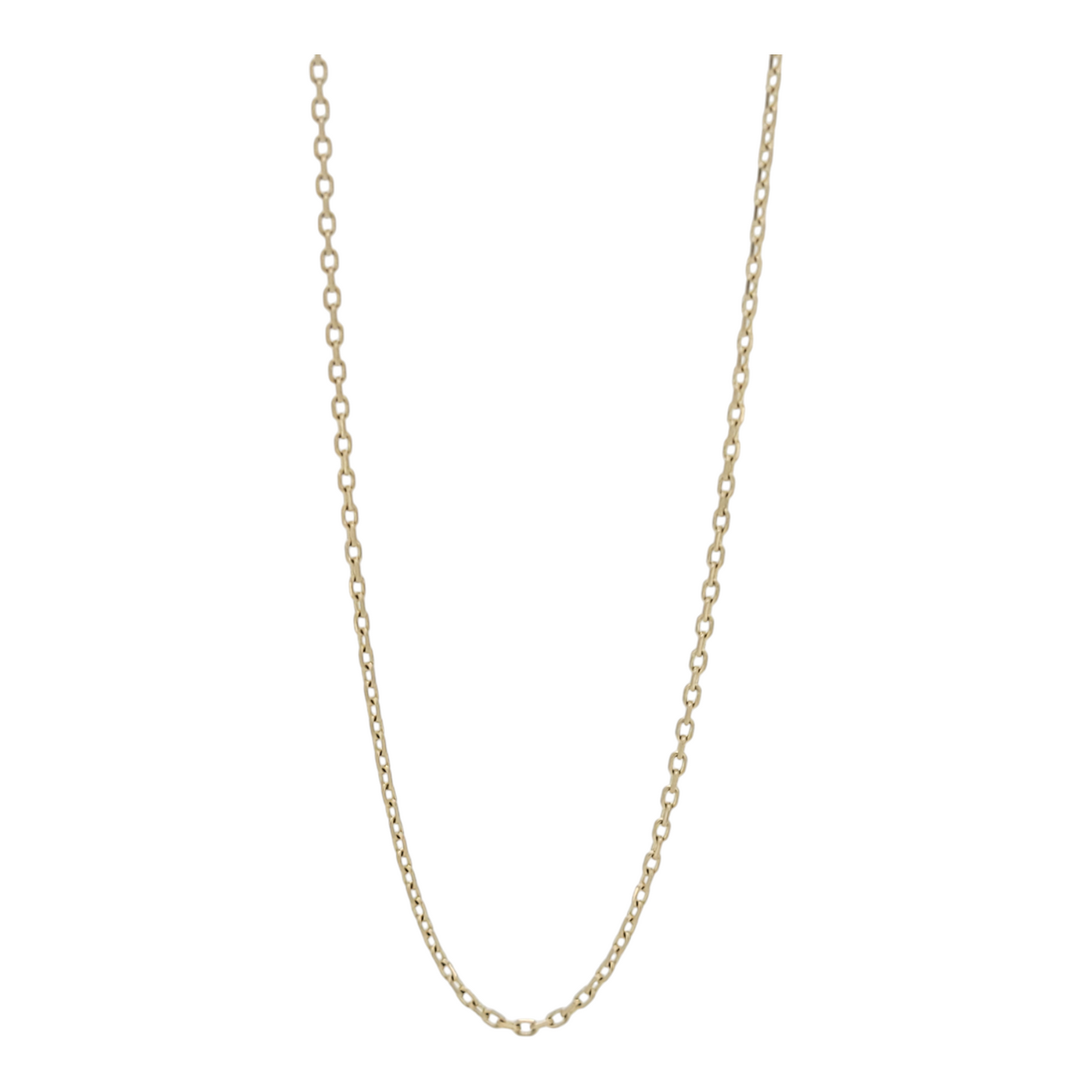 10K gold chain. plain . 18in .0.8mm