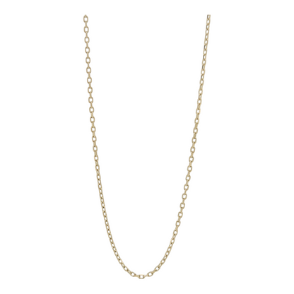 10K gold chain. plain . 18in .0.8mm