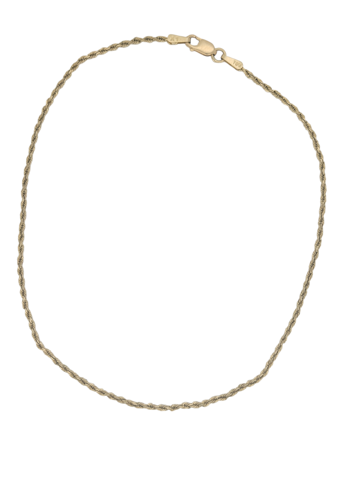 10K Gold Anklet .10in . 1.5mm