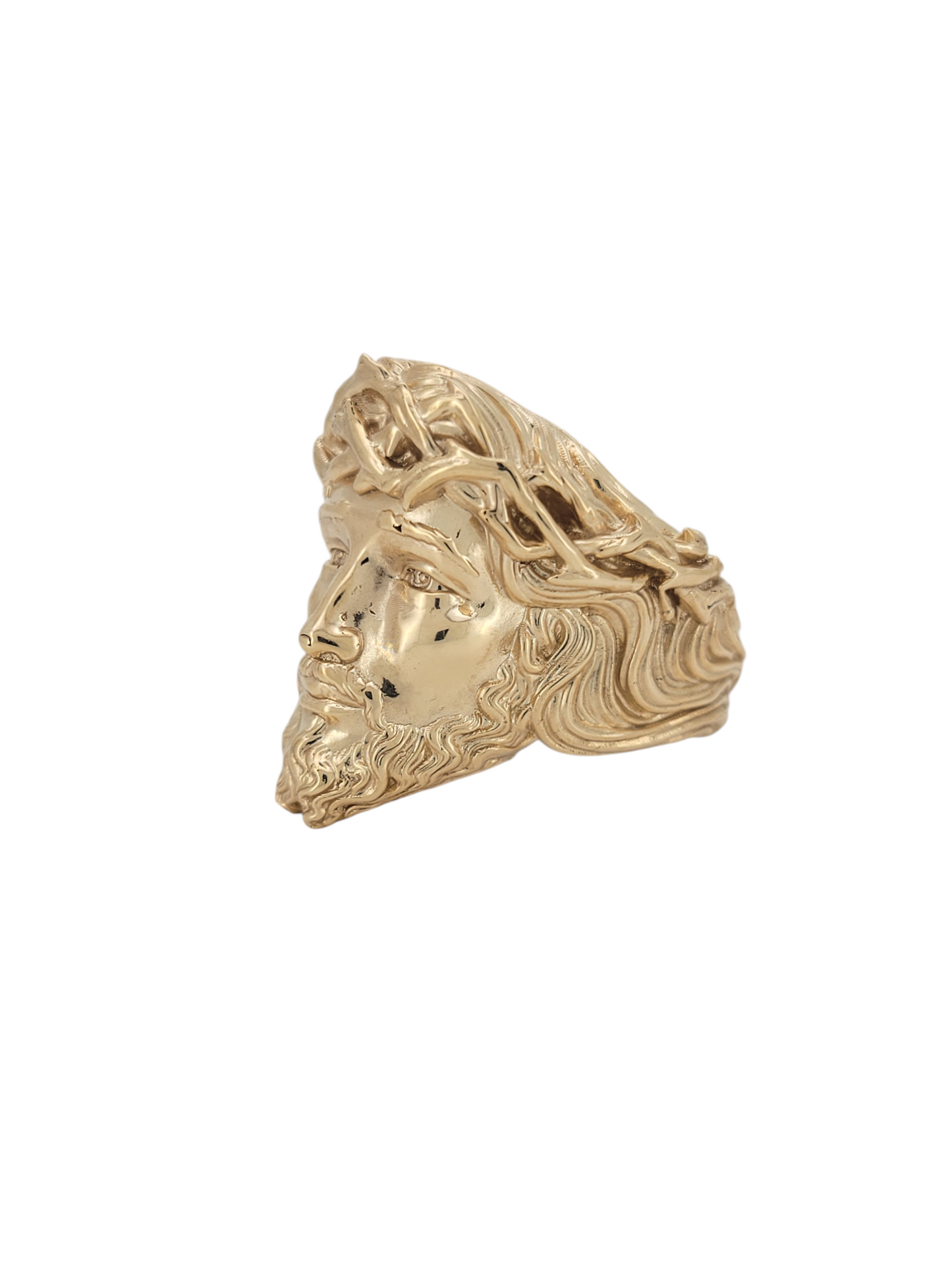 10K gold ring. Solid. Jesus face. Size 9.5