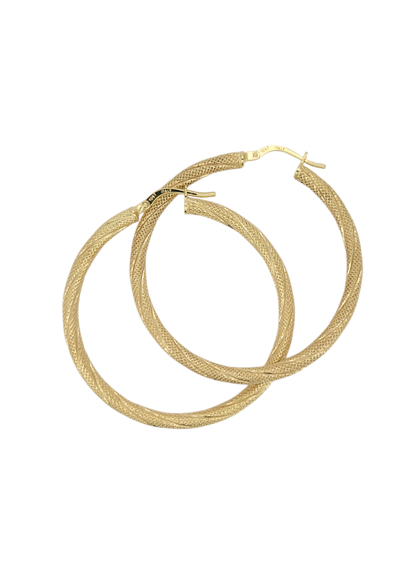 10K gold rings. Snowy finish. Medium. Size 6