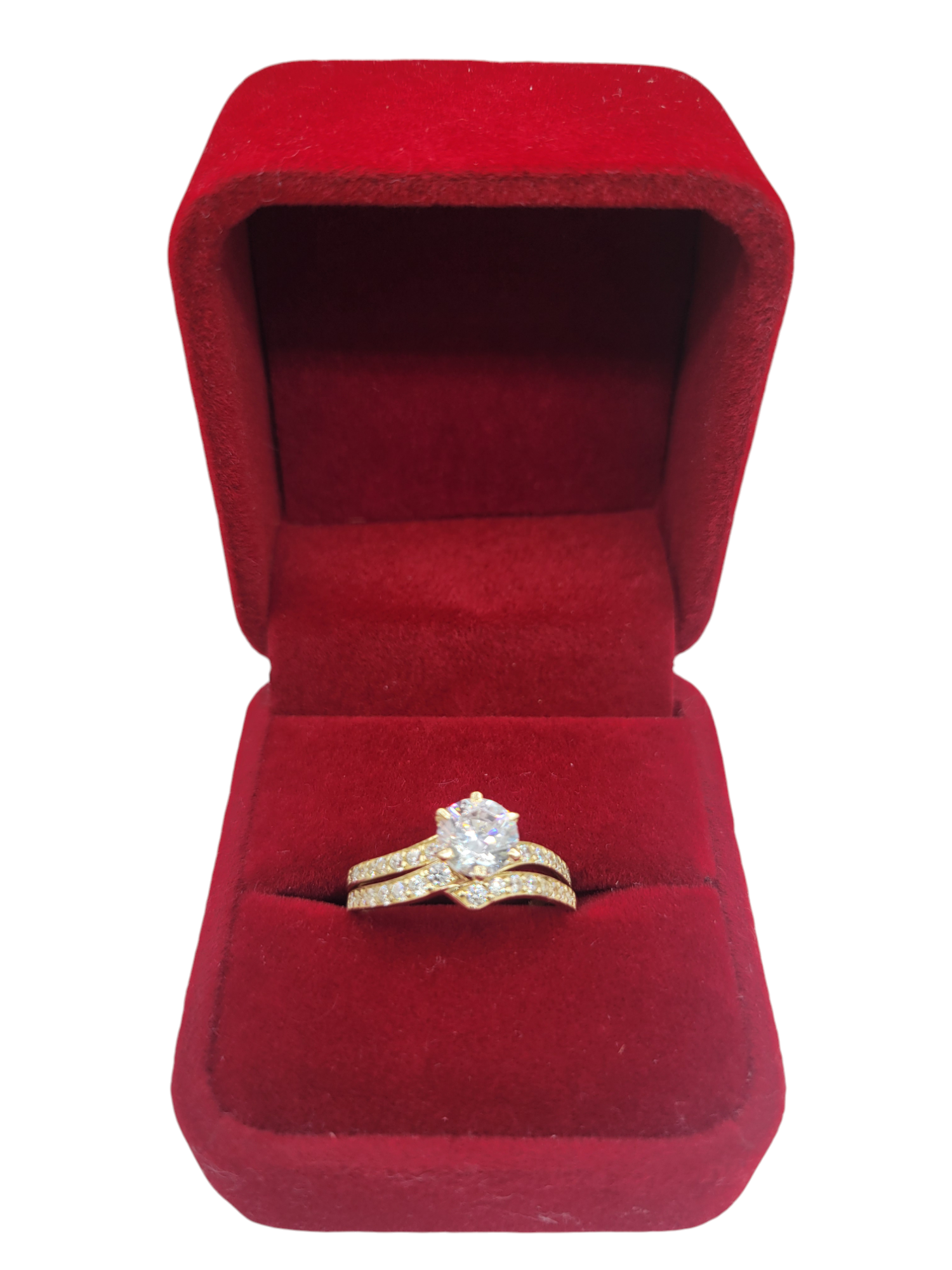 10K Gold Rings. Engagement. Duo. Lightning. Size 8.5