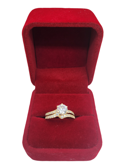 10K Gold Rings. Engagement. Duo. Lightning. Size 8.5