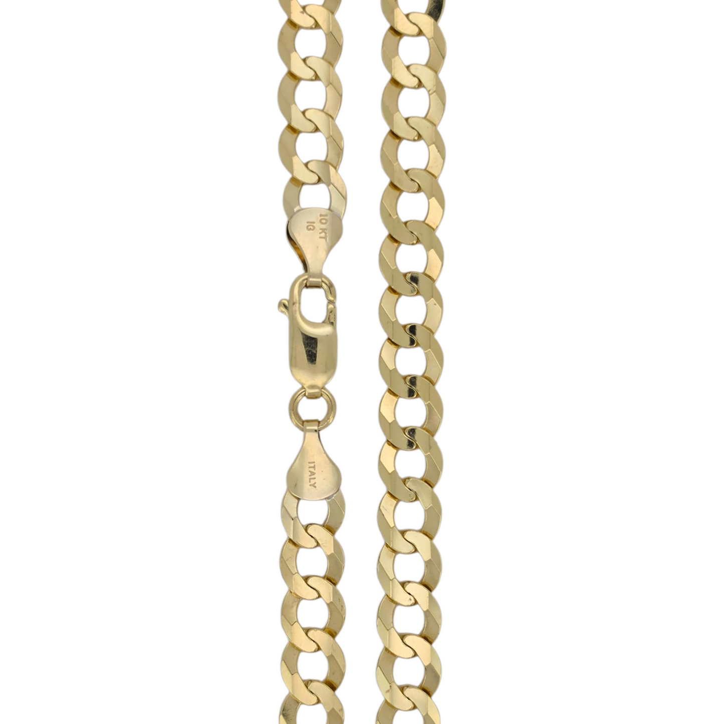 10k Solid Gold Cuban Chain.            24in - 7mm