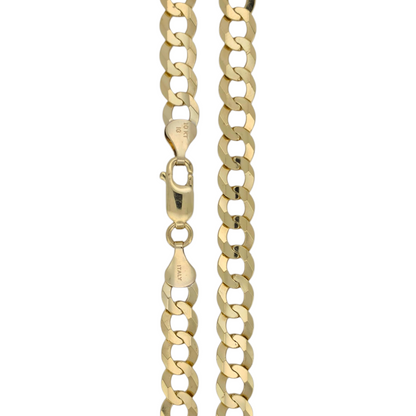 10k Solid Gold Cuban Chain.            24in - 7mm