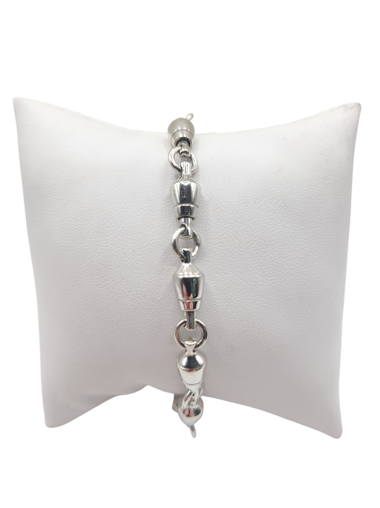 925 Sterling Silver Rocket Design Bracelet. 9in. 6.4mm