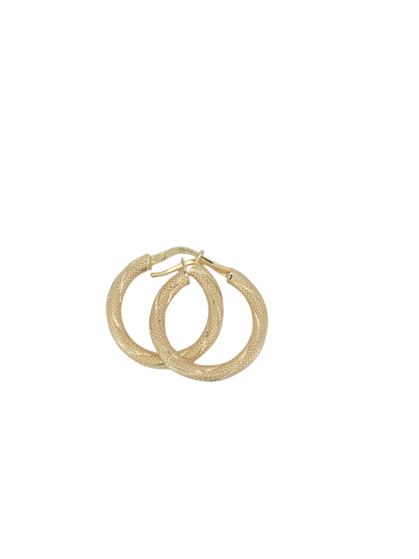 10K gold earrings. Medium snowfall. Size 2