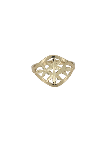 10K gold ring. Snowflake. Size 6.5