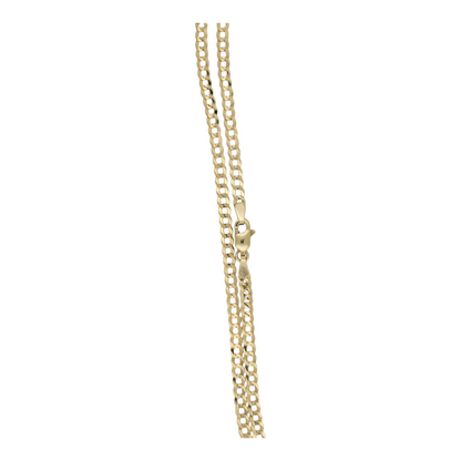 10K gold Cuban chain. Solid. 24in. 3mm