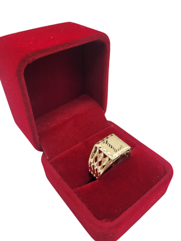 10K gold ring. Letter L. Size 9