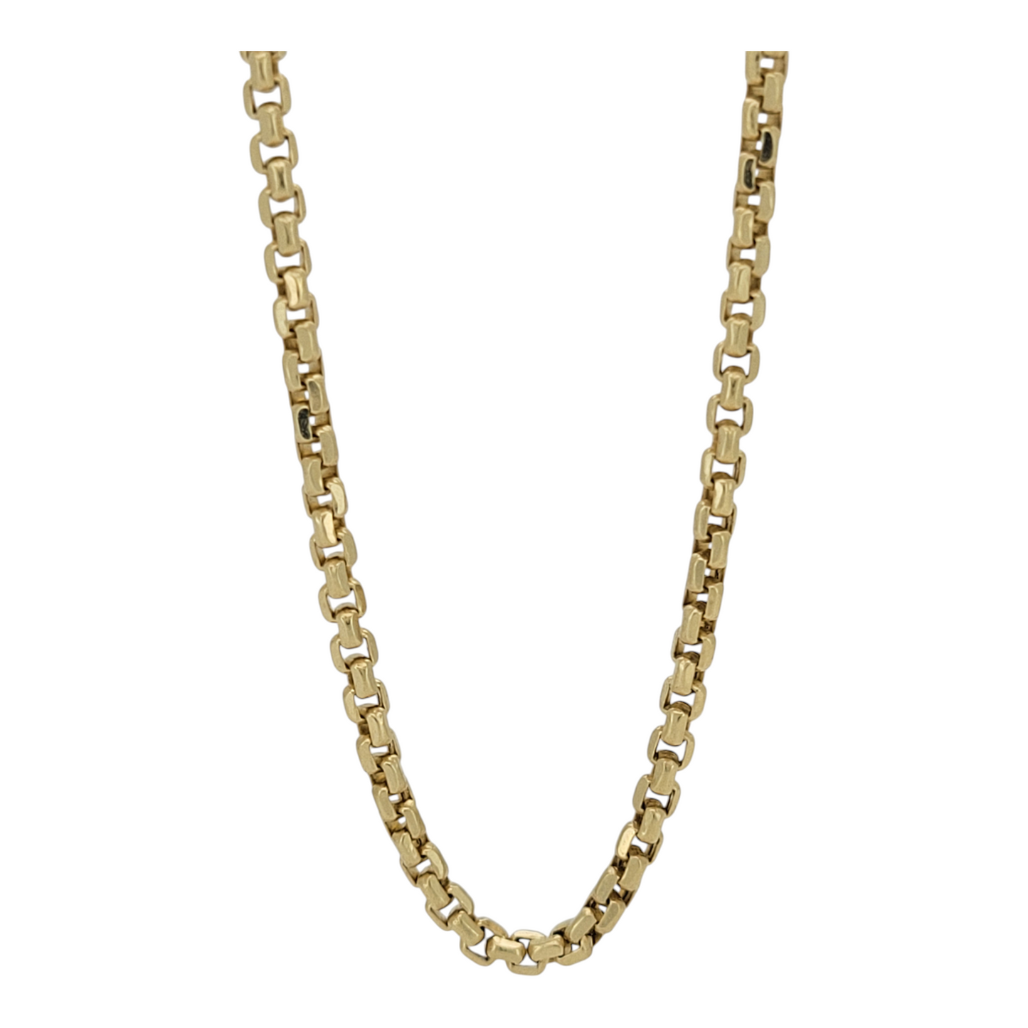 10K gold chain. Plain. 22in. 2mm