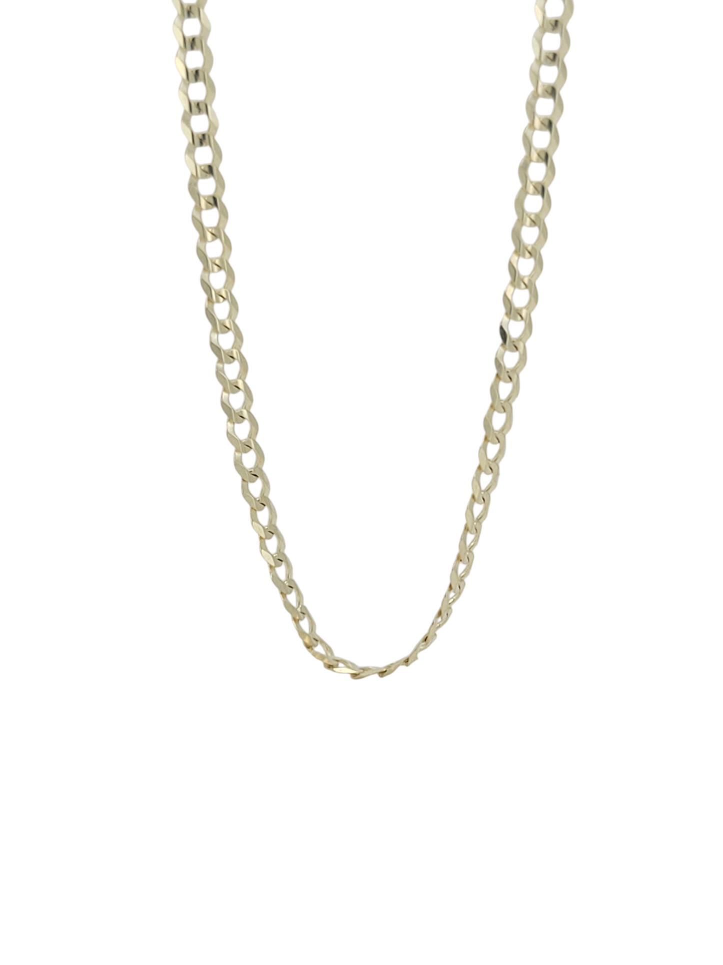 Solid 14K gold Cuban chain. Brilliant cut style. 20in .2mm