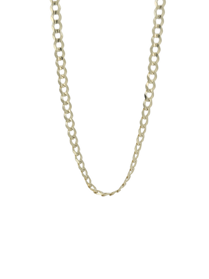 Solid 14K gold Cuban chain. Brilliant cut style. 20in .2mm