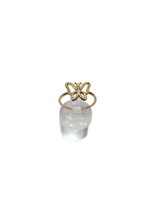 10K gold butterfly ring. Size 8