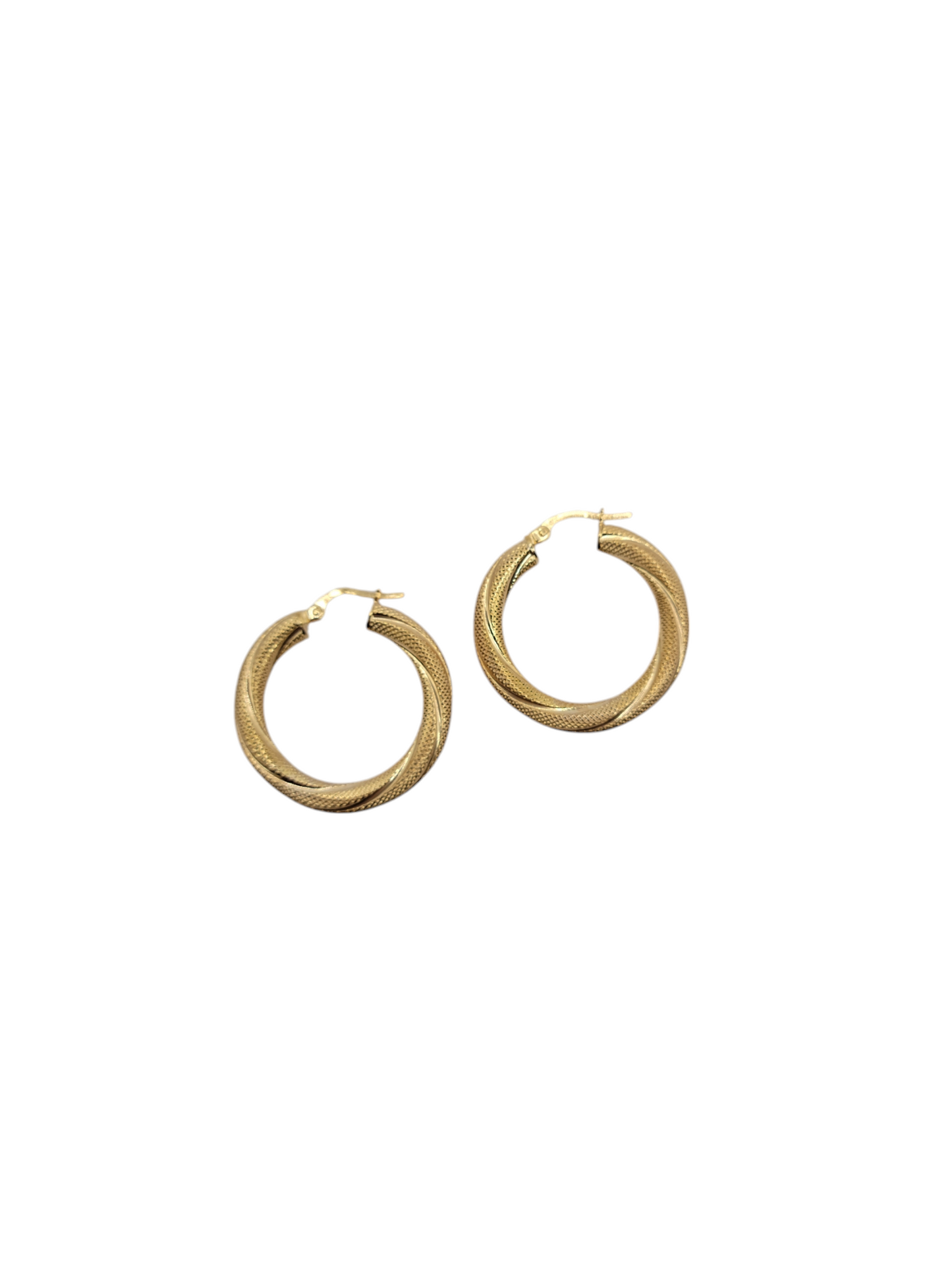 10k gold earrings, thick model