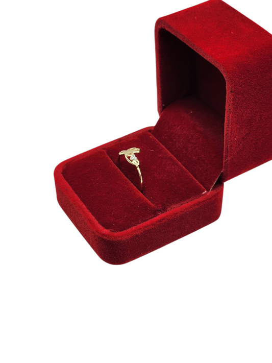 10k Gold Ring of Love. CZ stone. Size 7