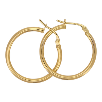 10K Yellow gold hoops